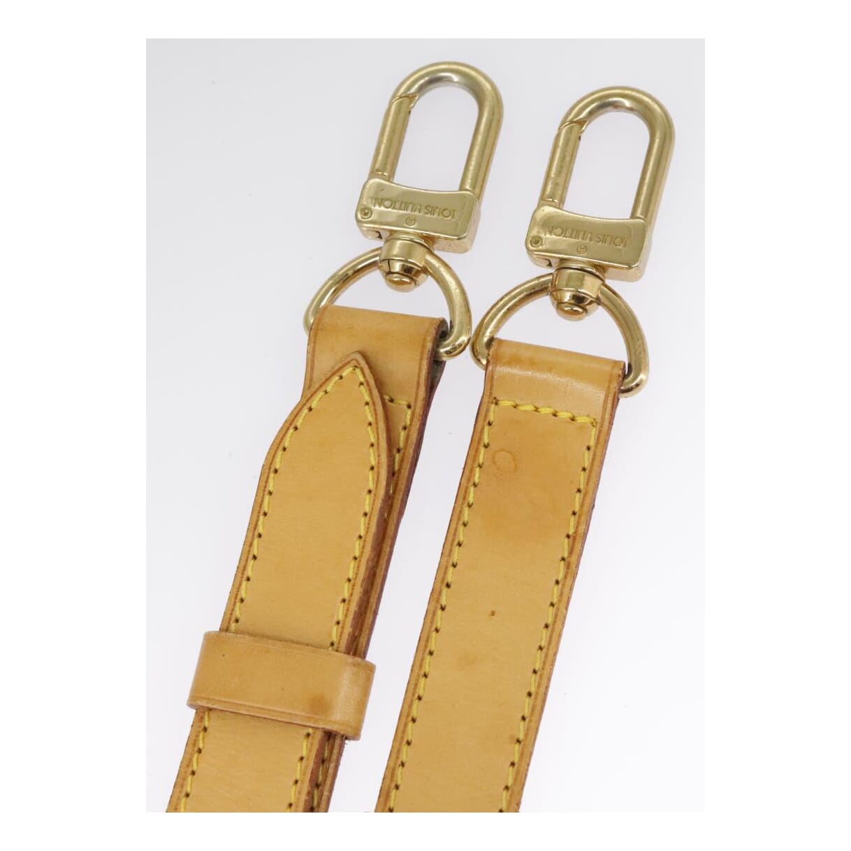 Louis Vuitton Shoulder Strap Beige Leather Bag Jewelry