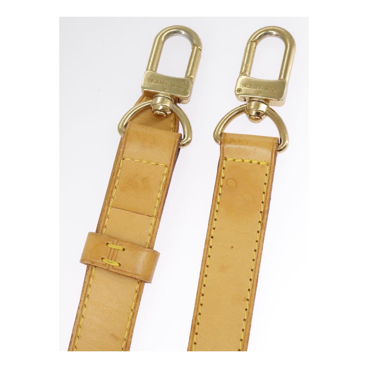 Louis Vuitton Shoulder Strap Beige Leather Bag Jewelry