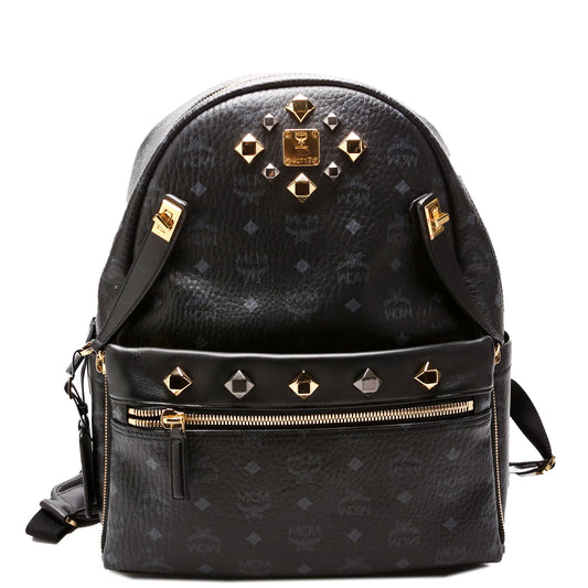 Studded Visetos Medium Dual Stark Backpack Black