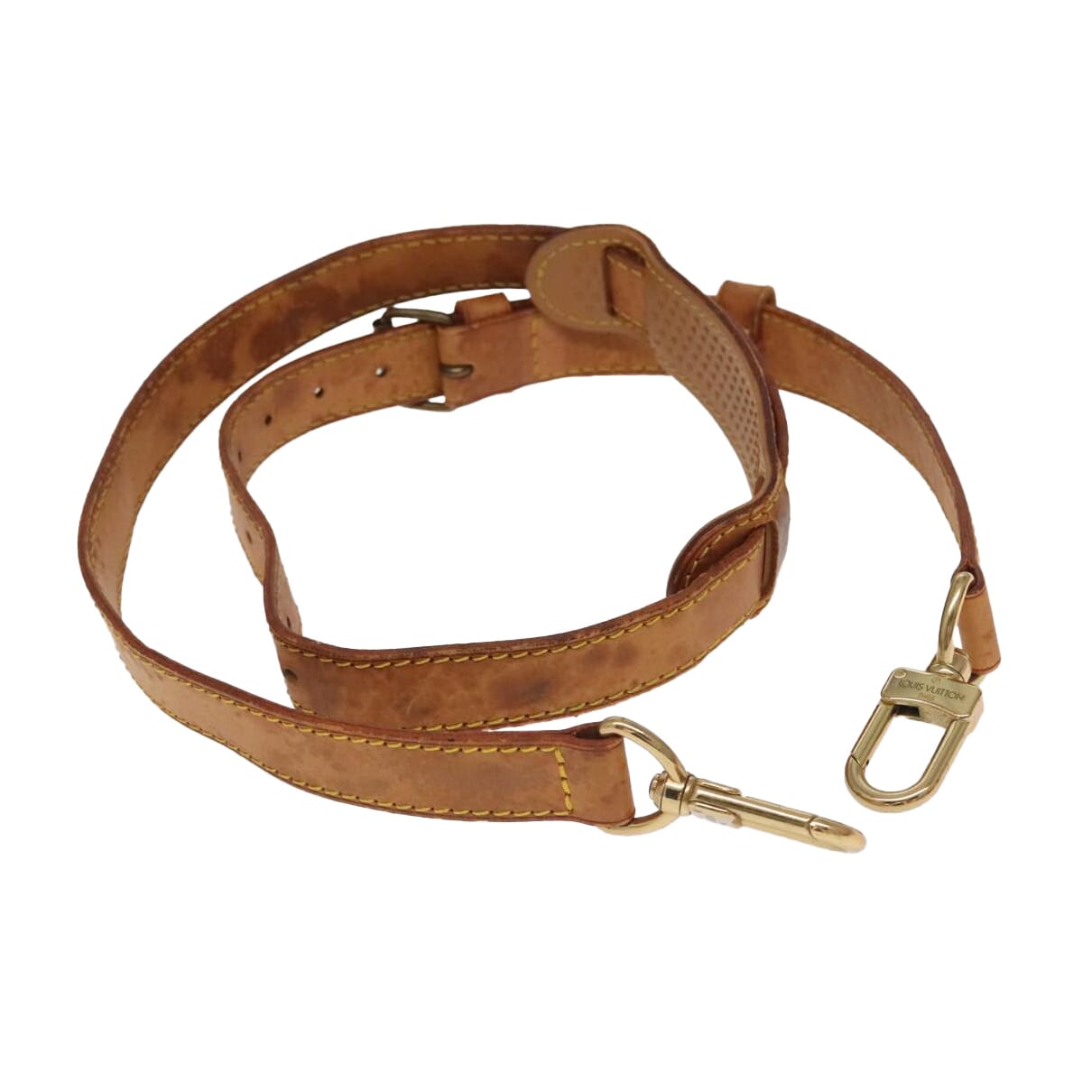 Louis Vuitton Shoulder Strap Beige Leather Bag Jewelry