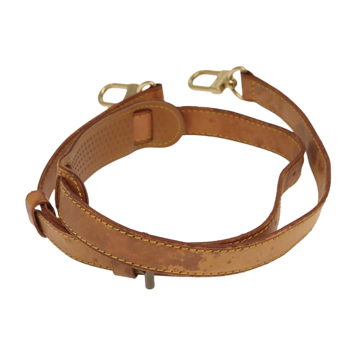 Louis Vuitton Shoulder Strap Beige Leather Bag Jewelry