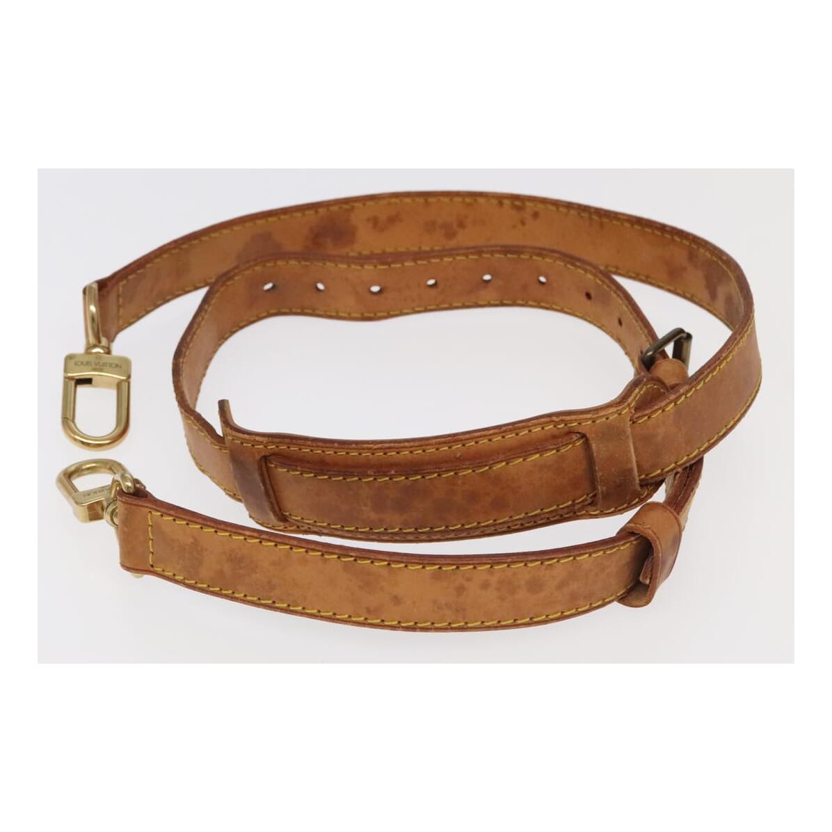 Louis Vuitton Shoulder Strap Beige Leather Bag Jewelry