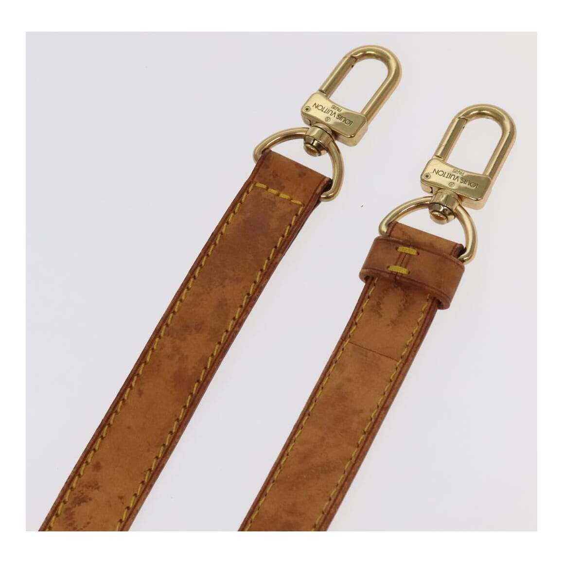Louis Vuitton Shoulder Strap Beige Leather Bag Jewelry
