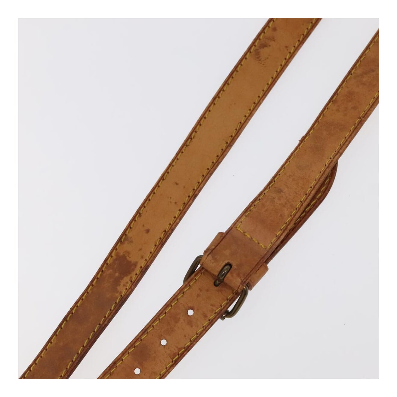 Louis Vuitton Shoulder Strap Beige Leather Bag Jewelry