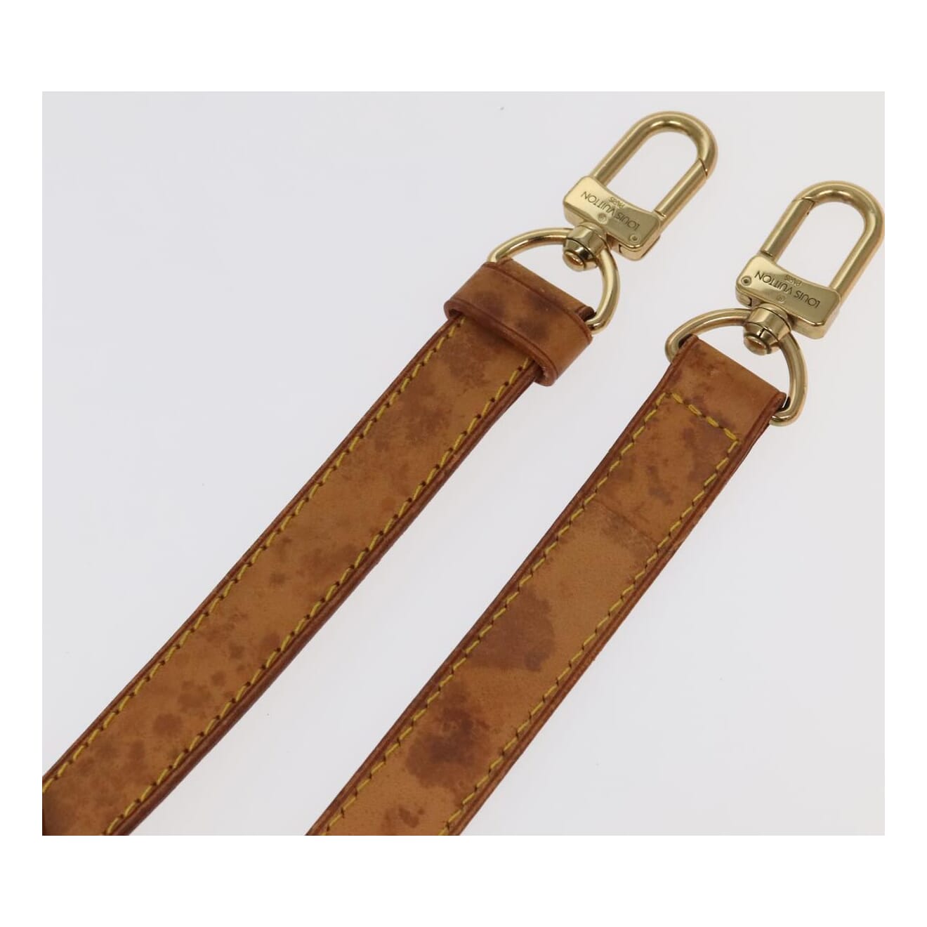 Louis Vuitton Shoulder Strap Beige Leather Bag Jewelry