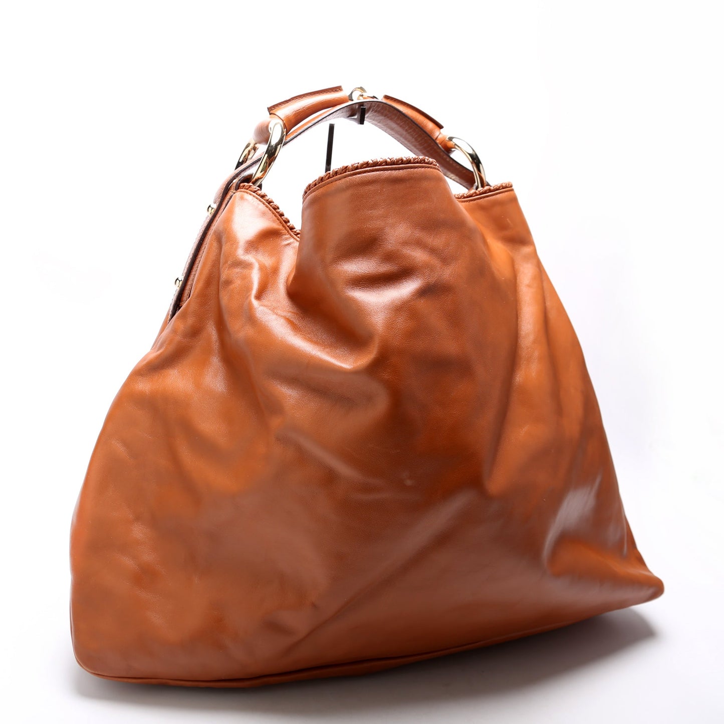 114900 Horsebit Leather Hobo Brown