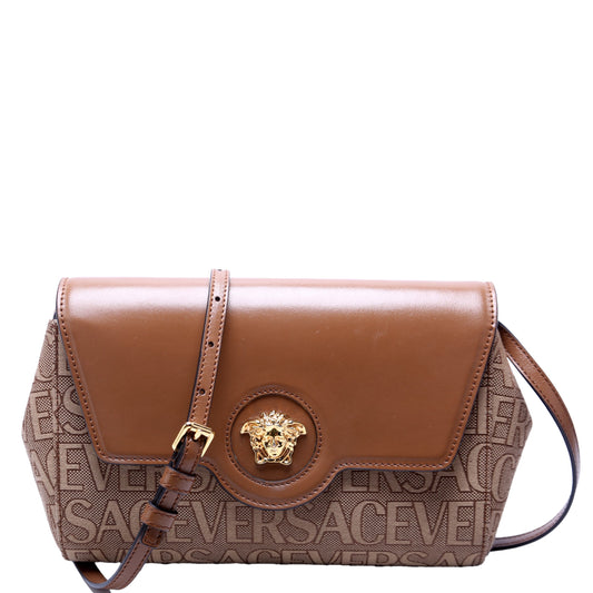 Allover La Medusa Crossbody Brown