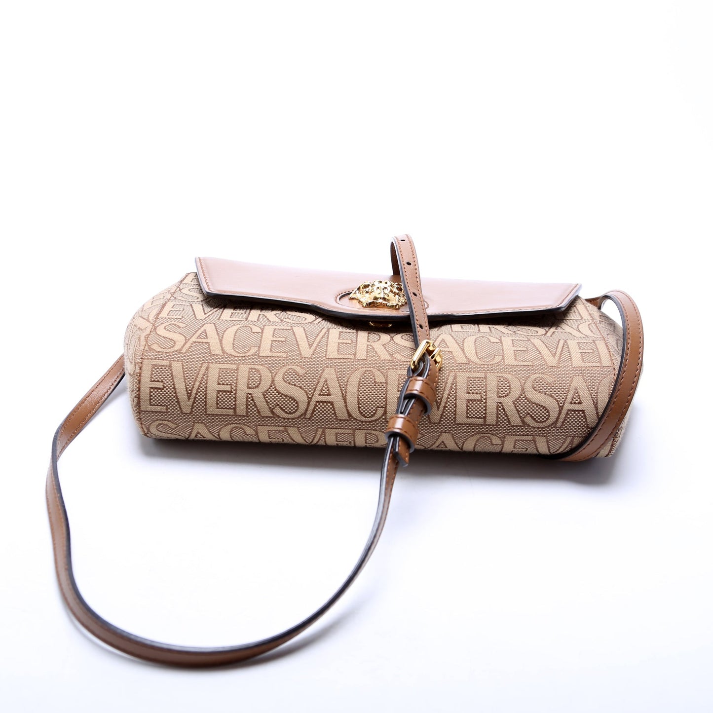 Allover La Medusa Crossbody Brown
