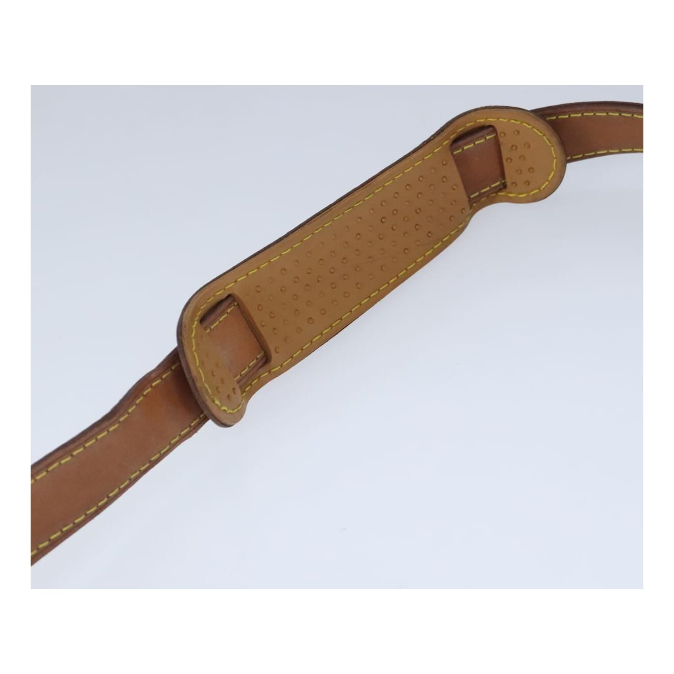 Louis Vuitton Shoulder Strap Beige Leather Bag Jewelry