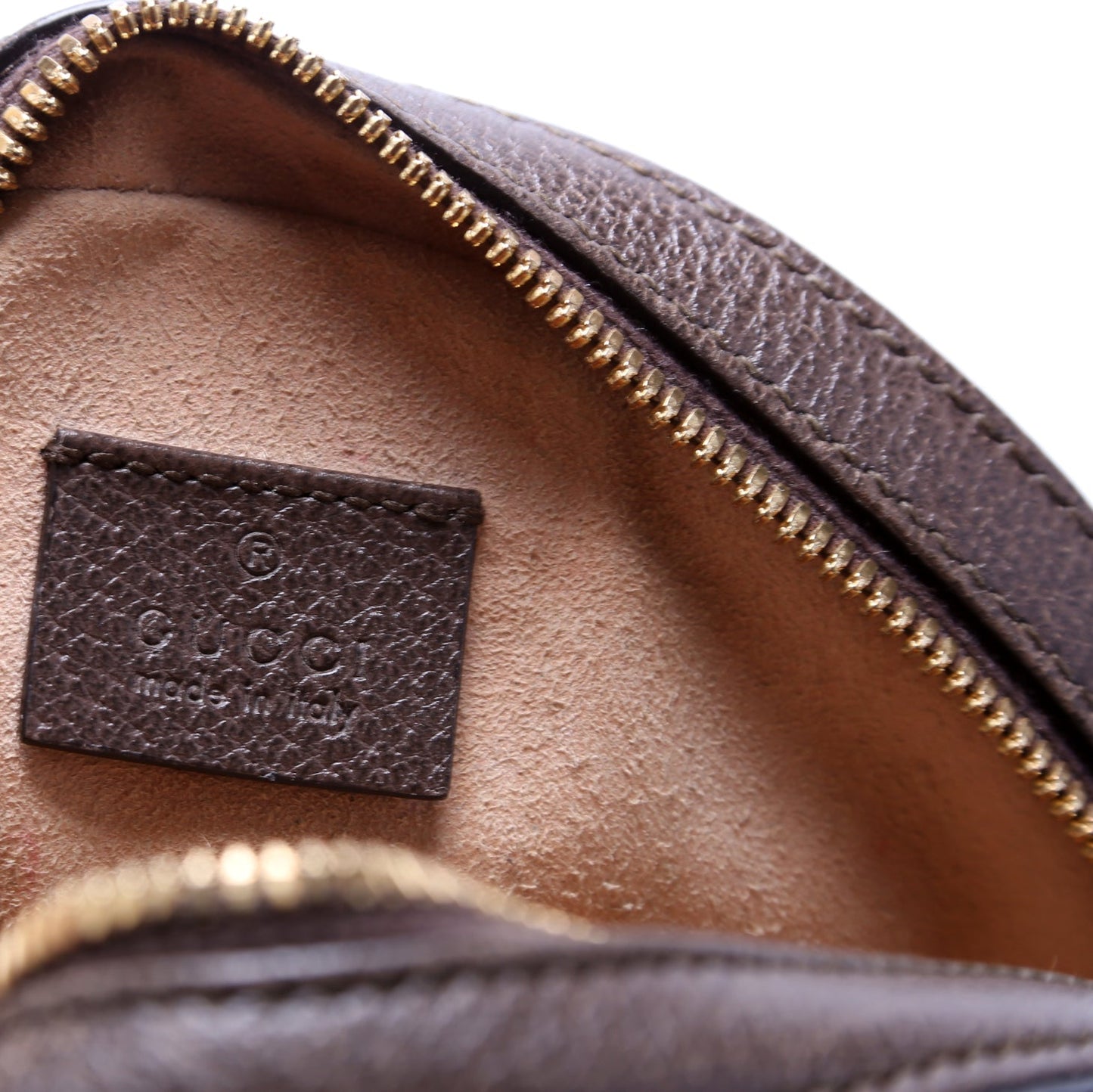 550618 Ophidia Leather Round Small Crossbody