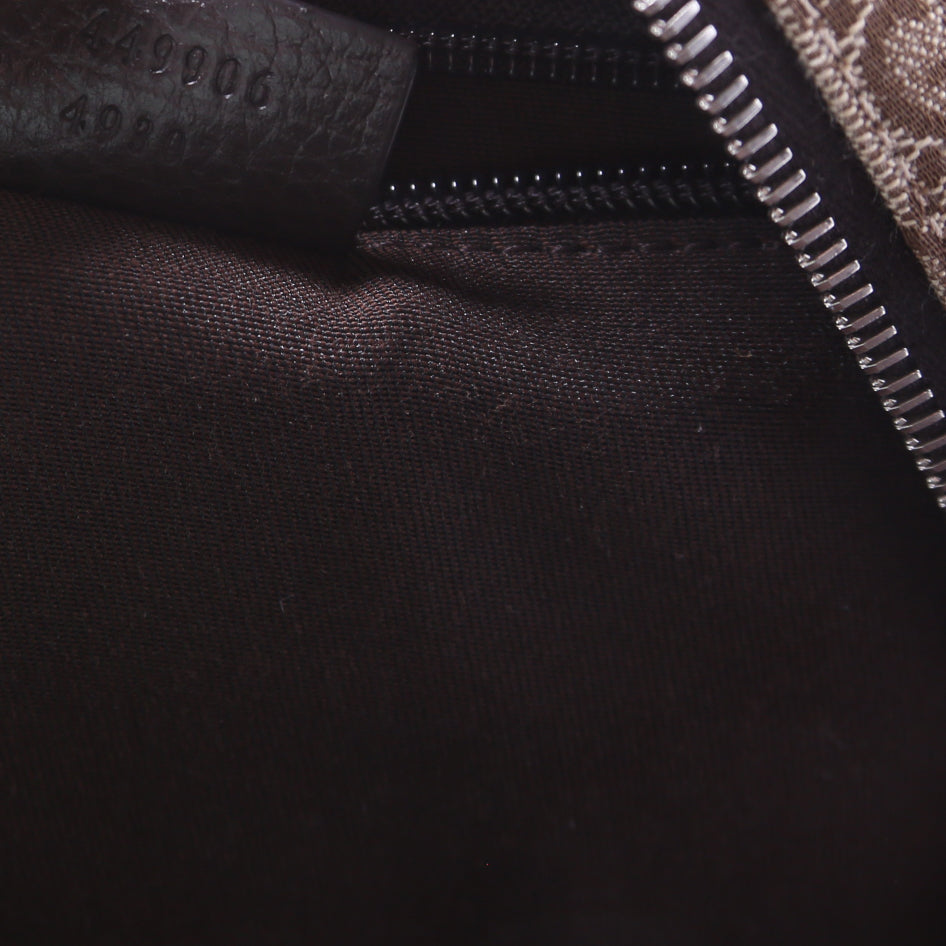 449906 GG Canvas Travel Backpack Brown