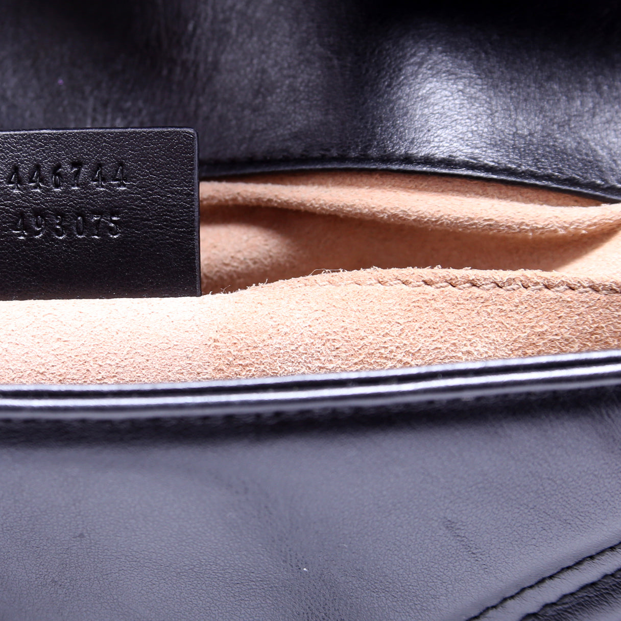 446744 Marmont Leather Shoulder Mini Flap Black