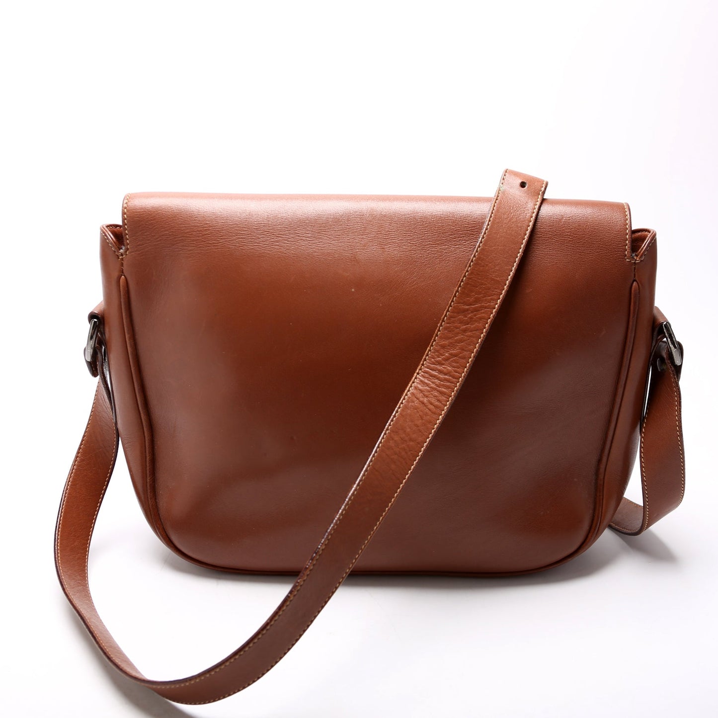 001-46 Vintage Leather Shoulder Bag Brown