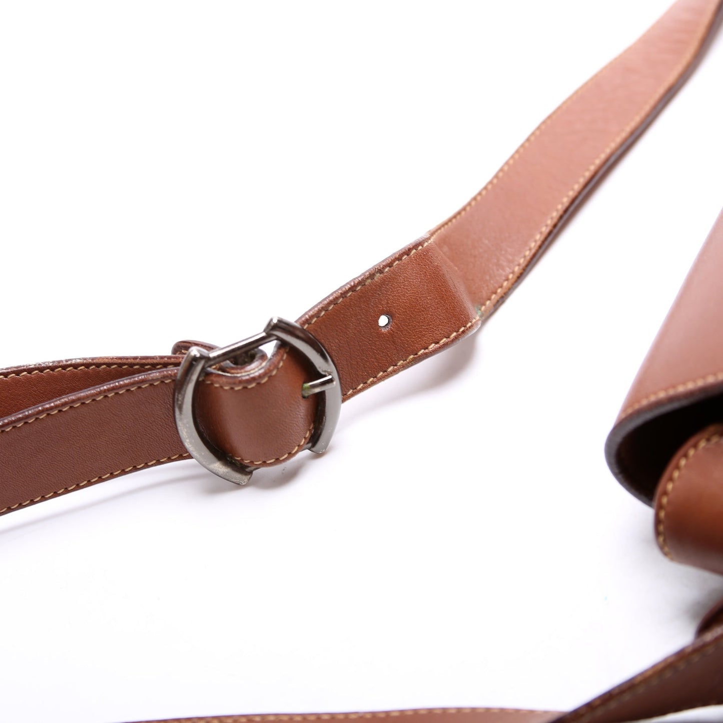 001-46 Vintage Leather Shoulder Bag Brown