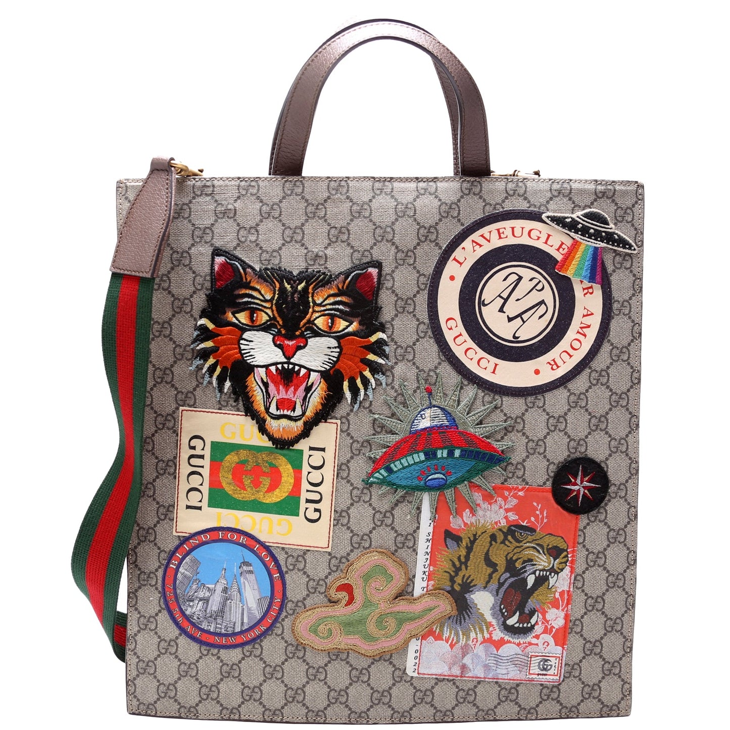 474084 Soft GG Supreme Courrier Vertical Tote