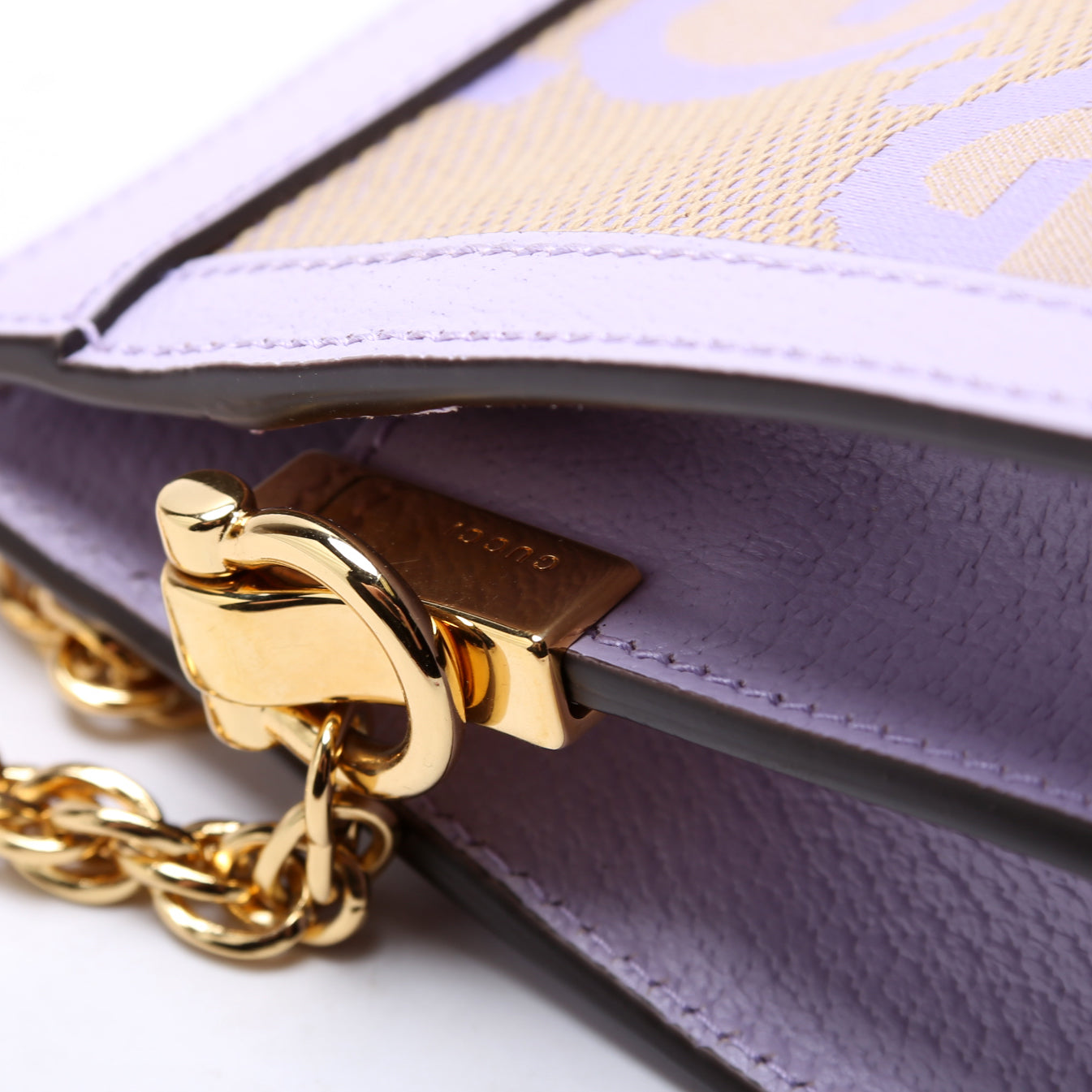 503877 Ophidia Jumbo GG Canvas Small Shoulder Bag Purple/Beige
