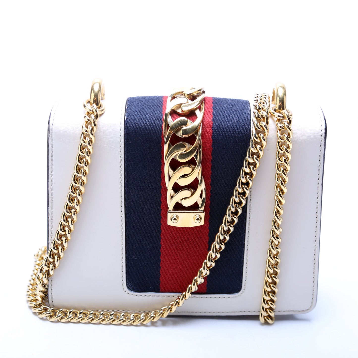 431666 Sylvie Mini Shoulder Bag Leather Cream