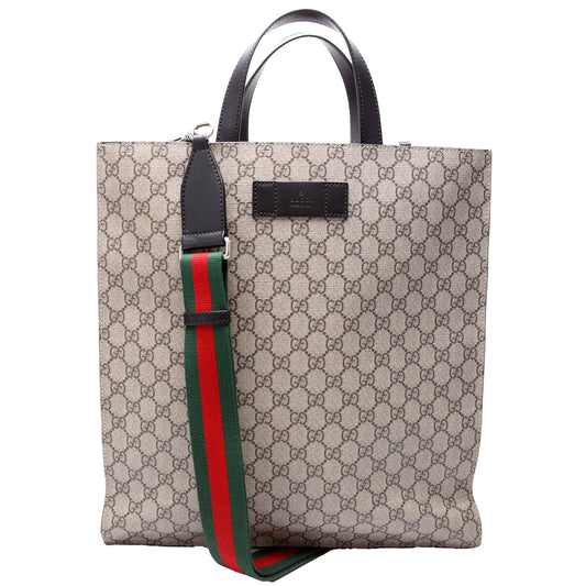 456217 GG Supreme Web Vertical Tote