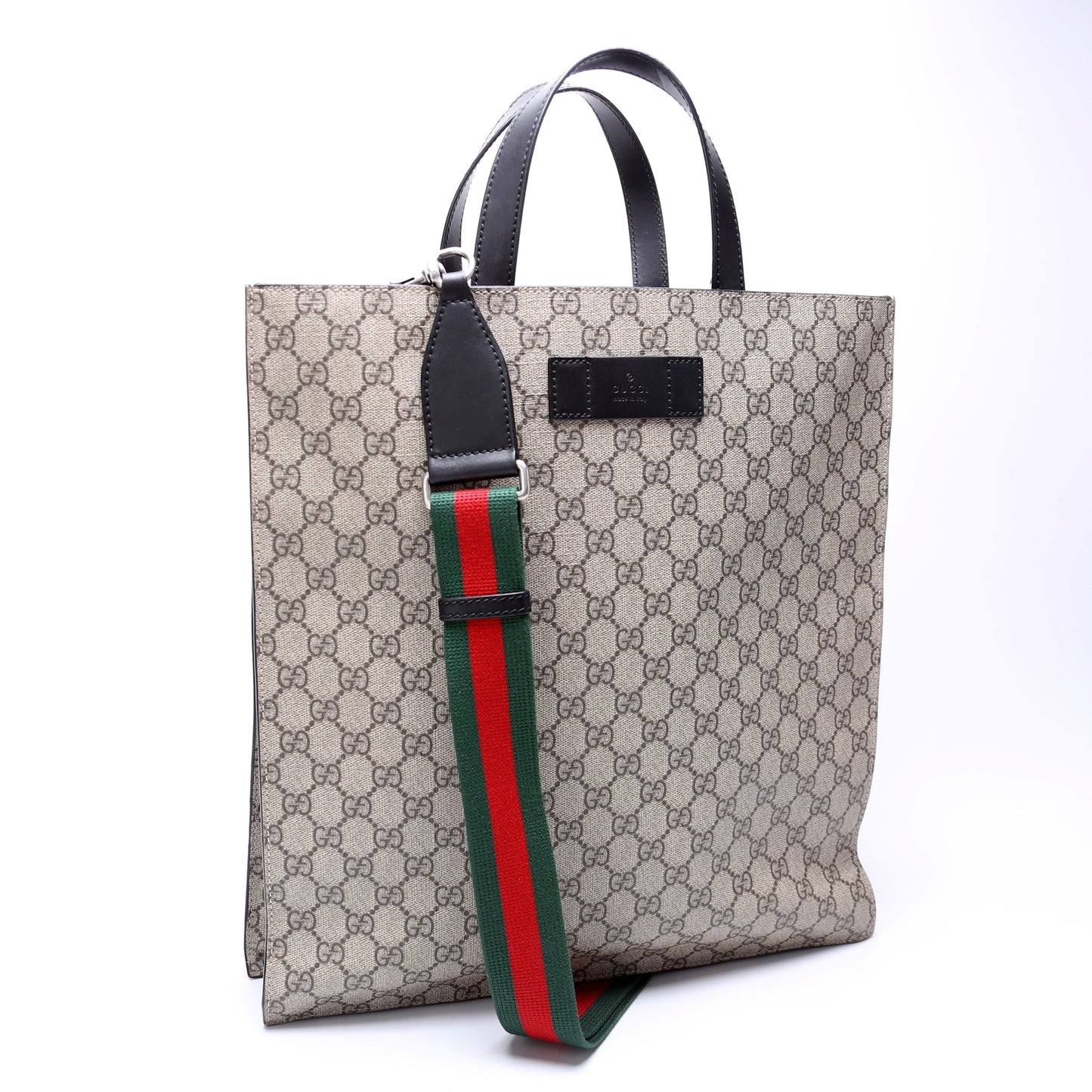 456217 GG Supreme Web Vertical Tote