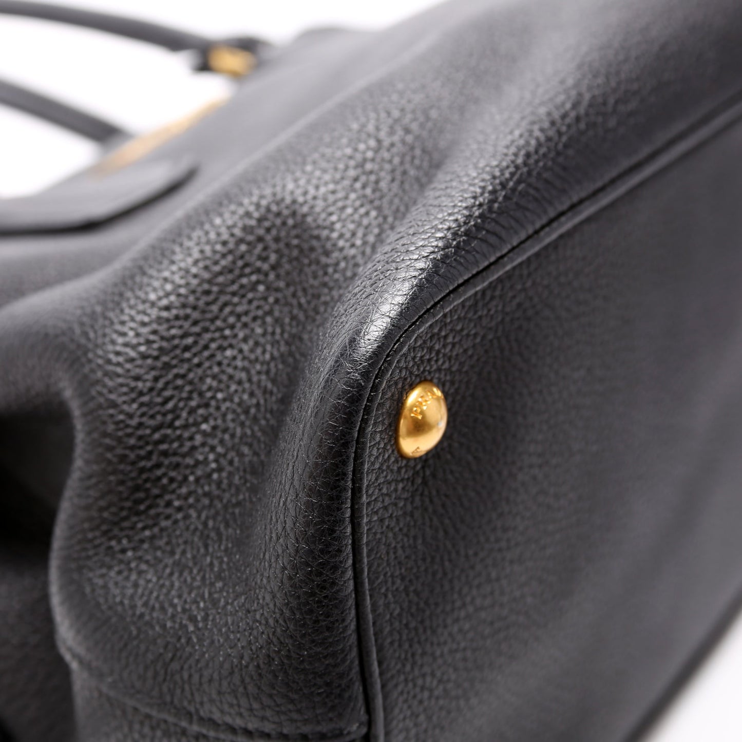 1BA239 Vitello Phenix Double Tote Black