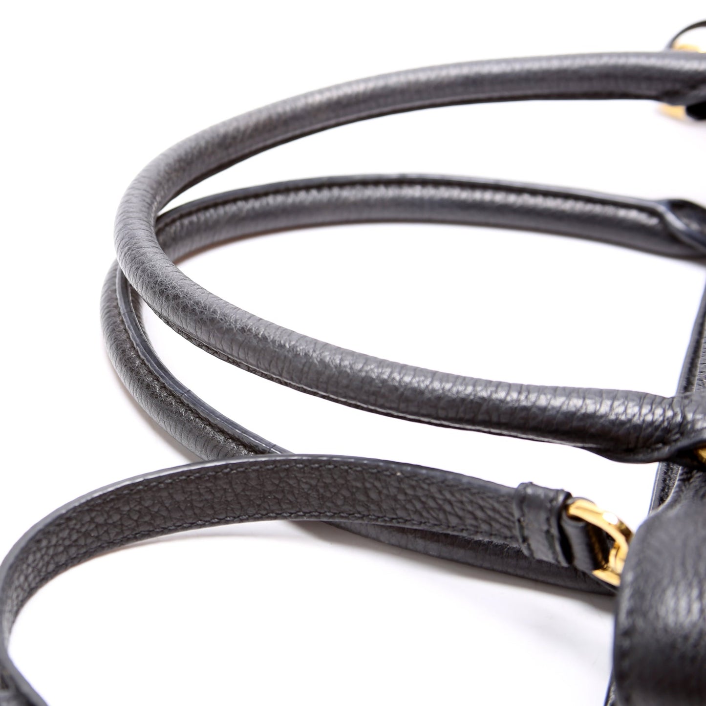 1BA239 Vitello Phenix Double Tote Black