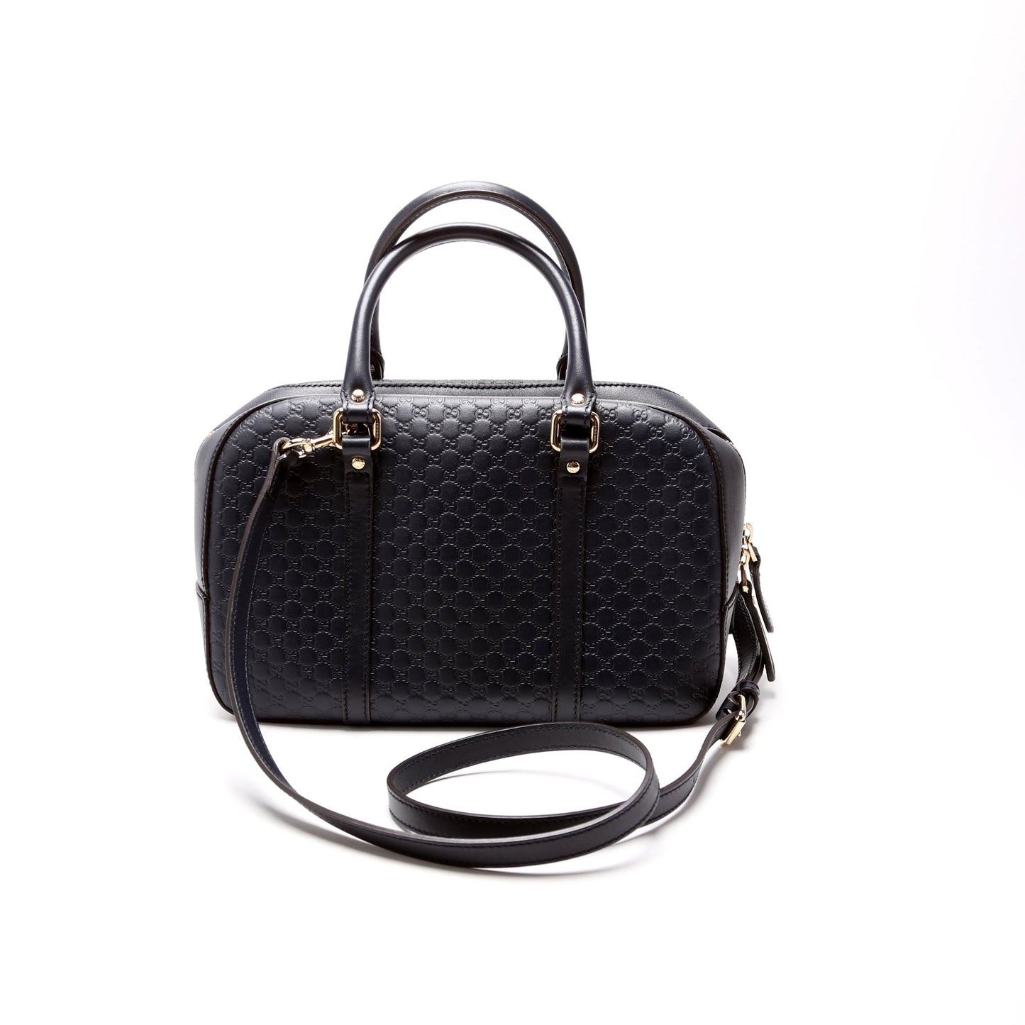 510286 Micro Guccissima Small Crossbody Navy