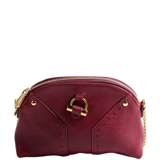 291201 Mini Muse Chain Bag Calfskin Berry
