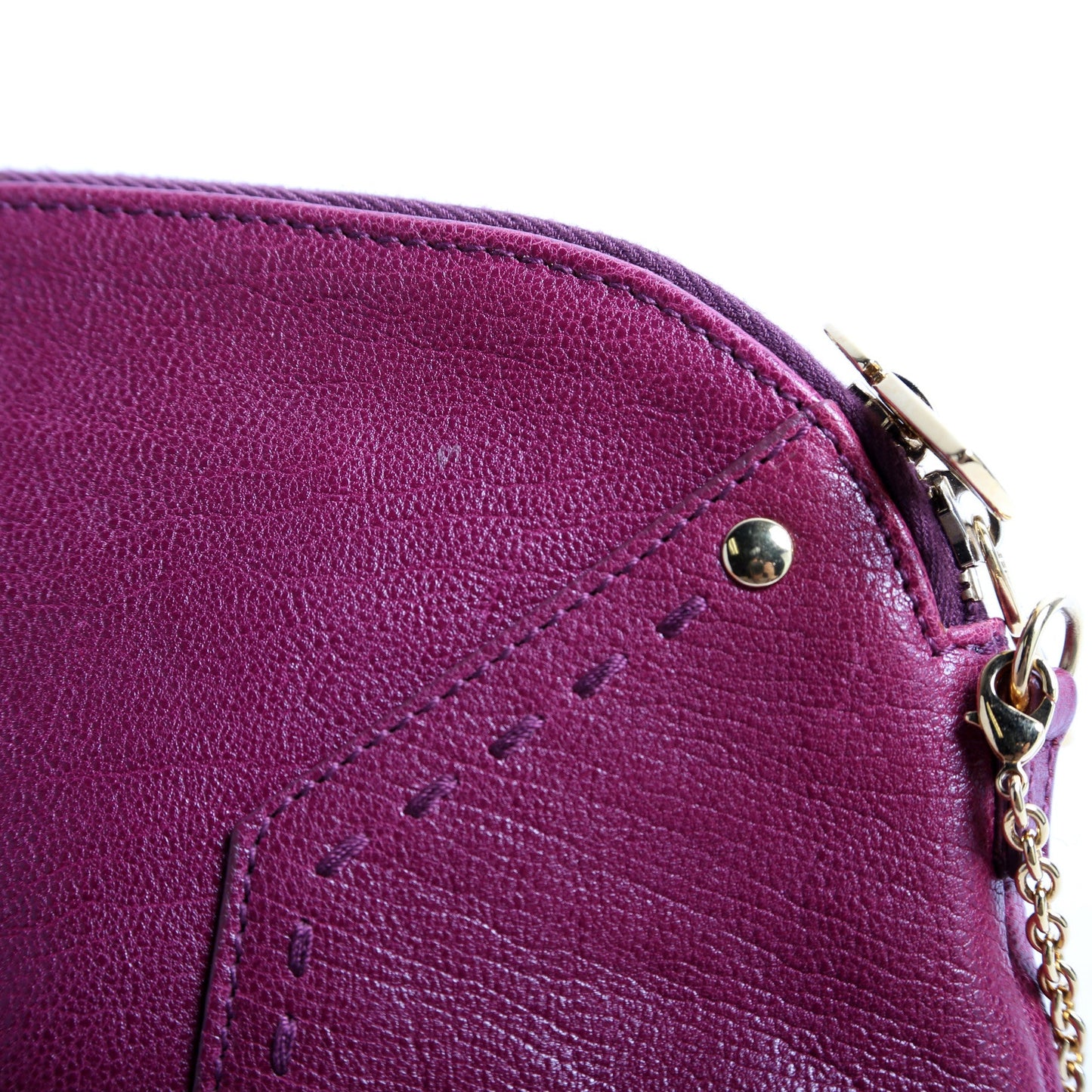 291201 Mini Muse Chain Bag Calfskin Berry