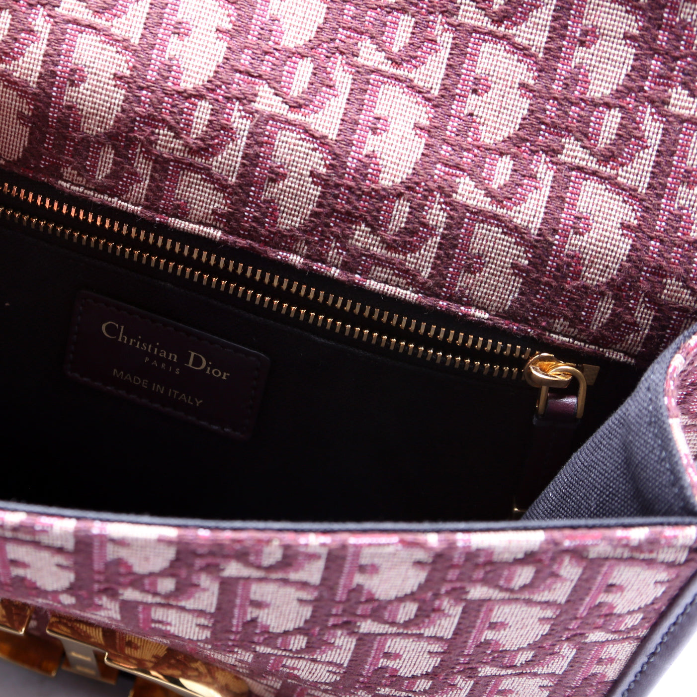 30 Montaigne Oblique Flap Bag Burgundy