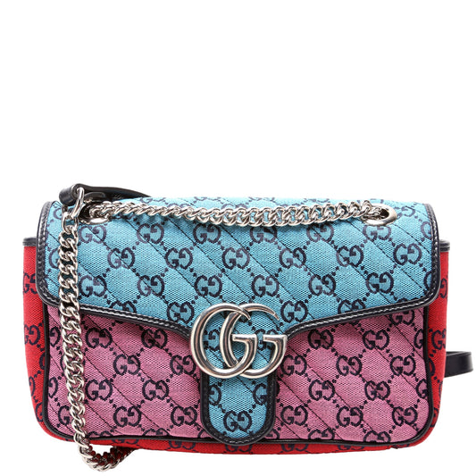 443497 Marmont GG Shoulder Small Flap Multicolor