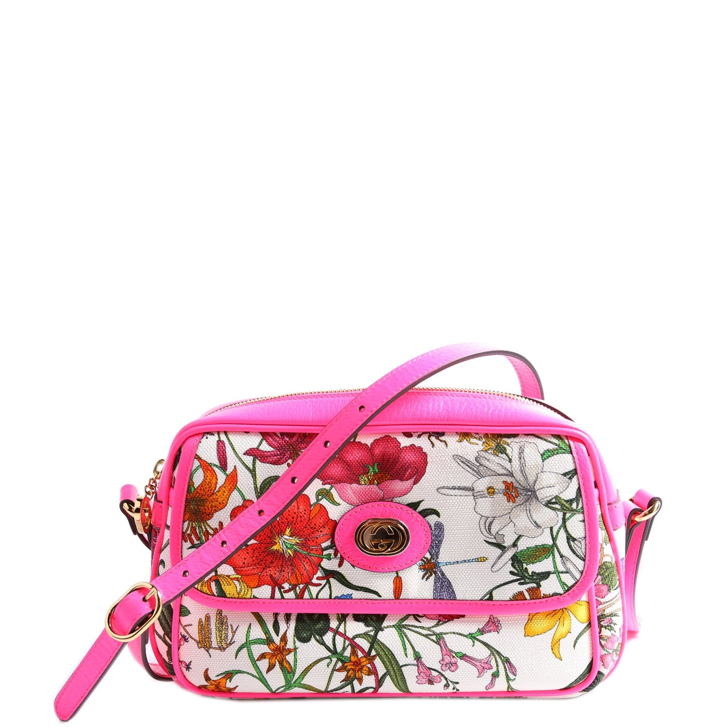 550147 Flora Canvas Crossbody Pink