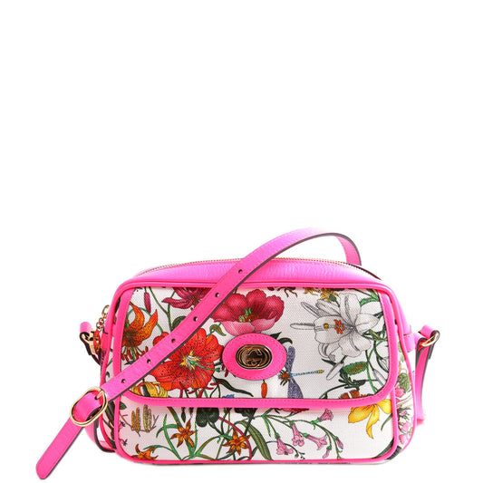 550147 Flora Canvas Crossbody Pink