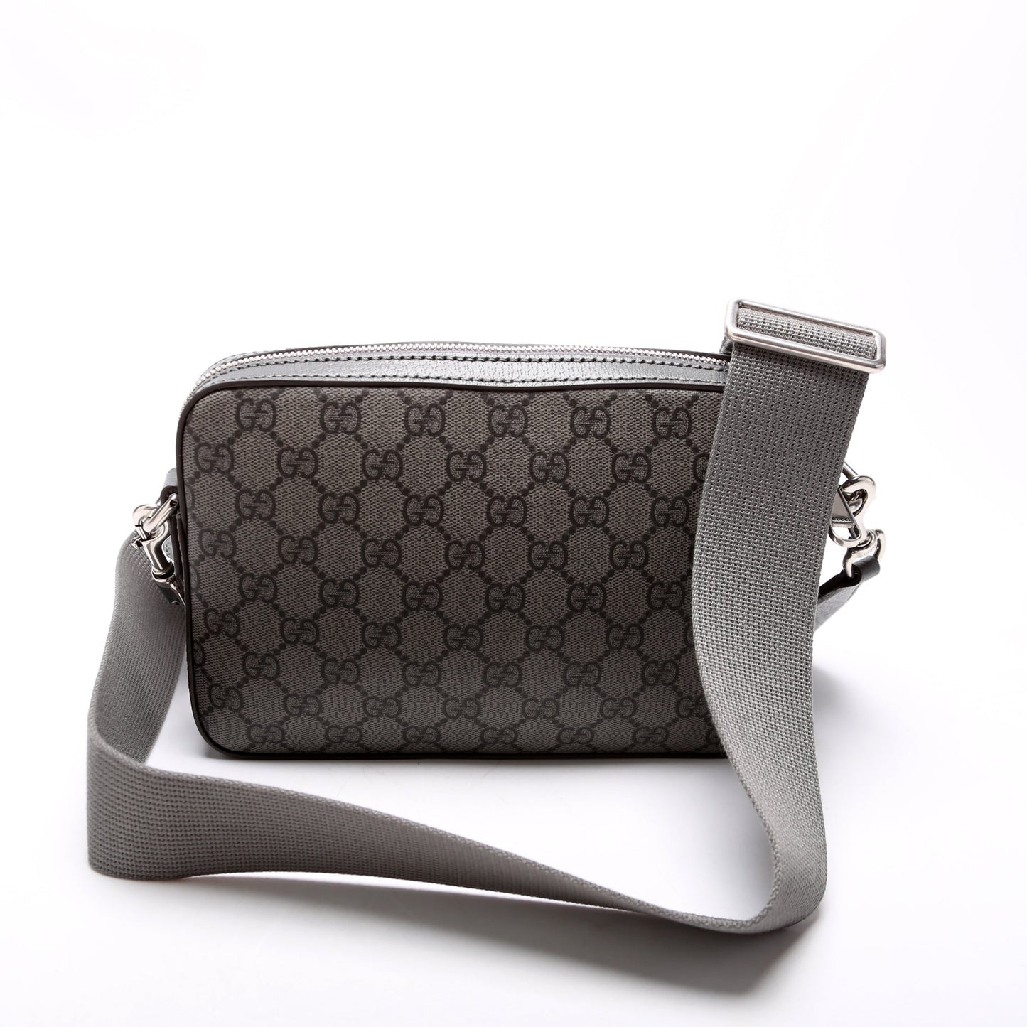 699439 GG Supreme Ophidia Small Wristlet Crossbody Grey
