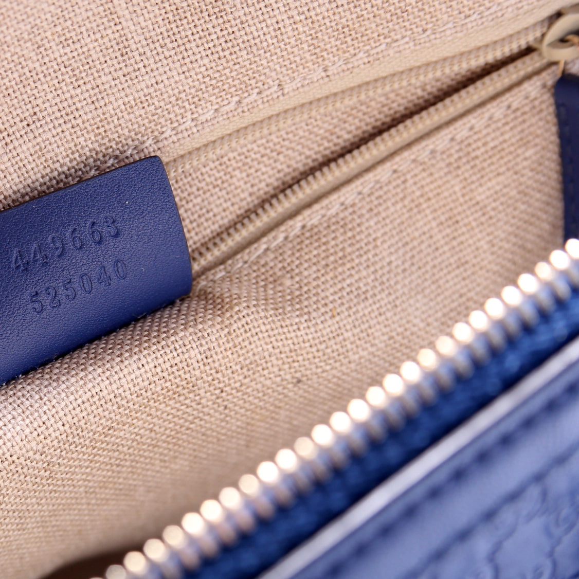 449654 Mini Dome Guccissima Blue