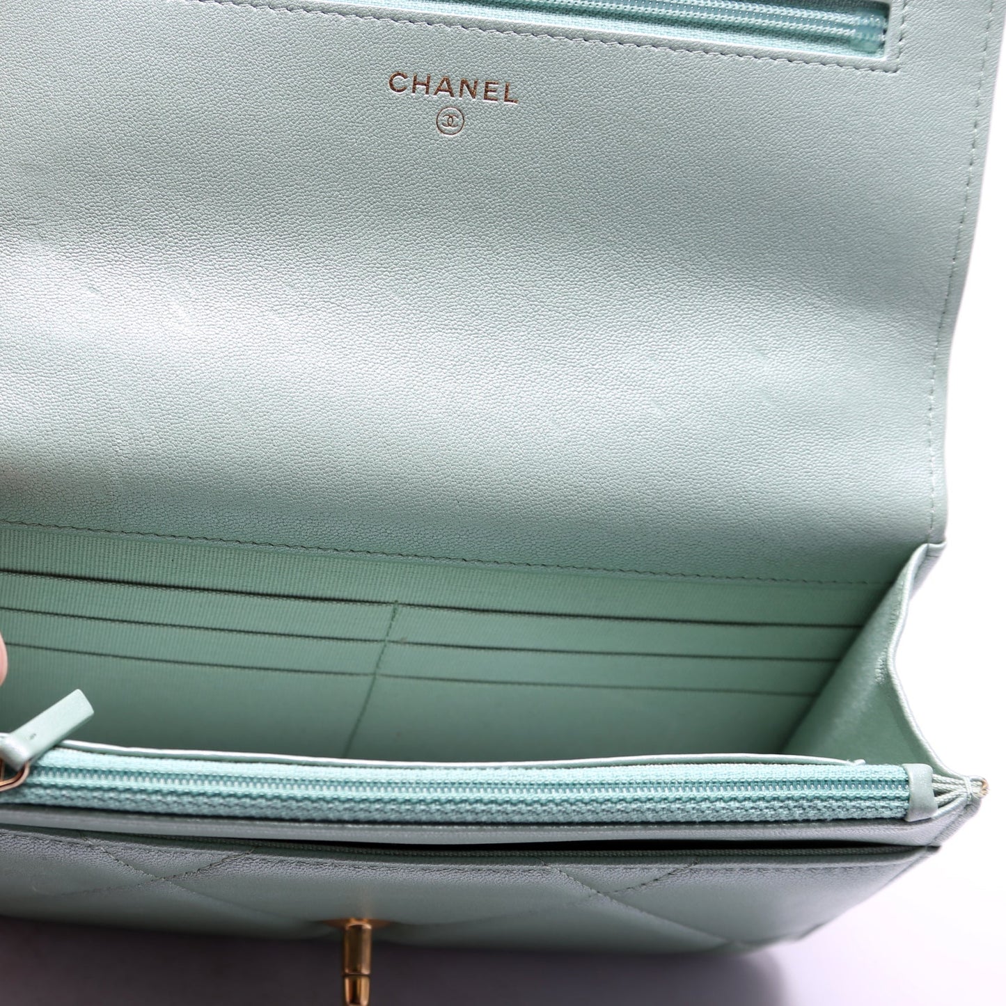 Chanel 19 WOC Quilted Lambskin RFID Green