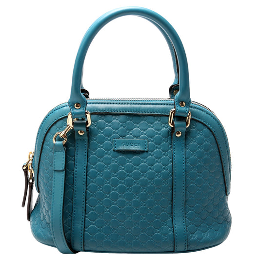 449654 Mini Dome Micro Guccissima Teal