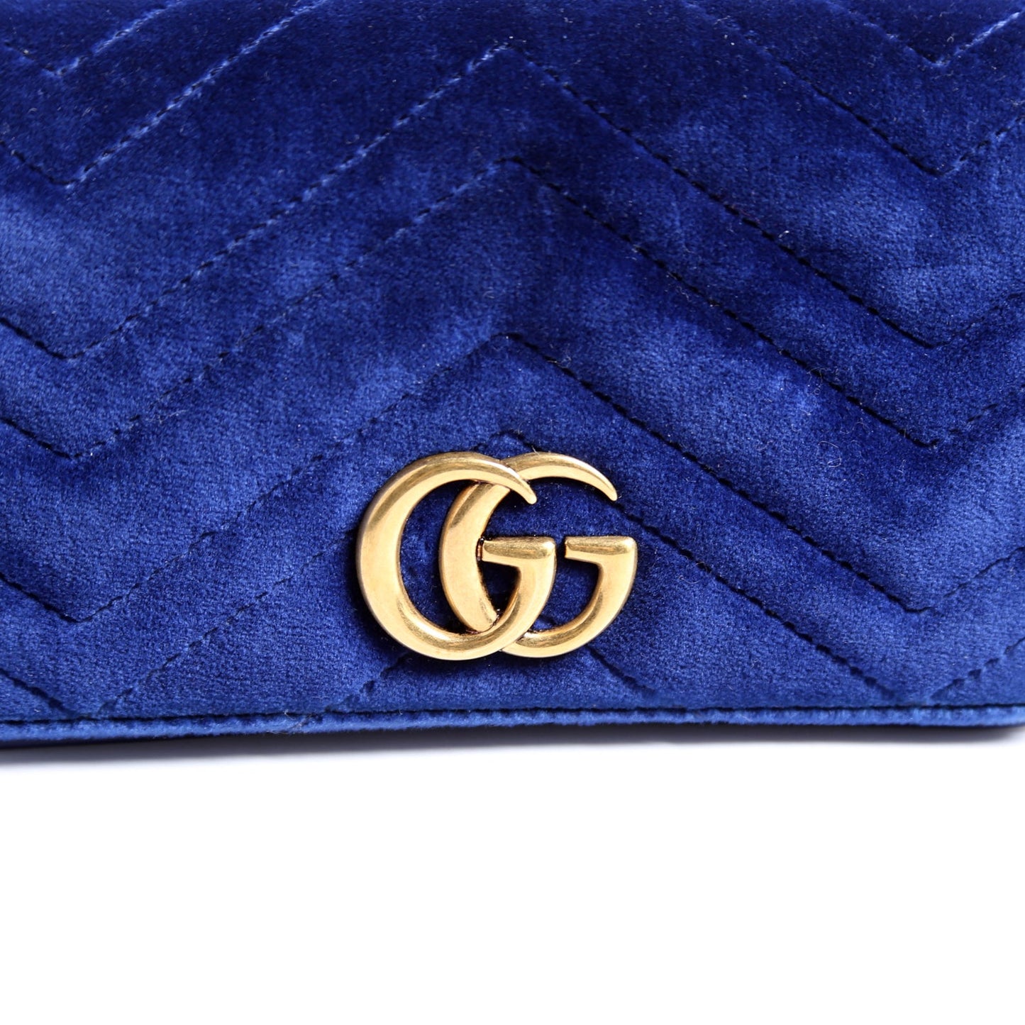 488426 GG Marmont Velvet Mini Bag Blue