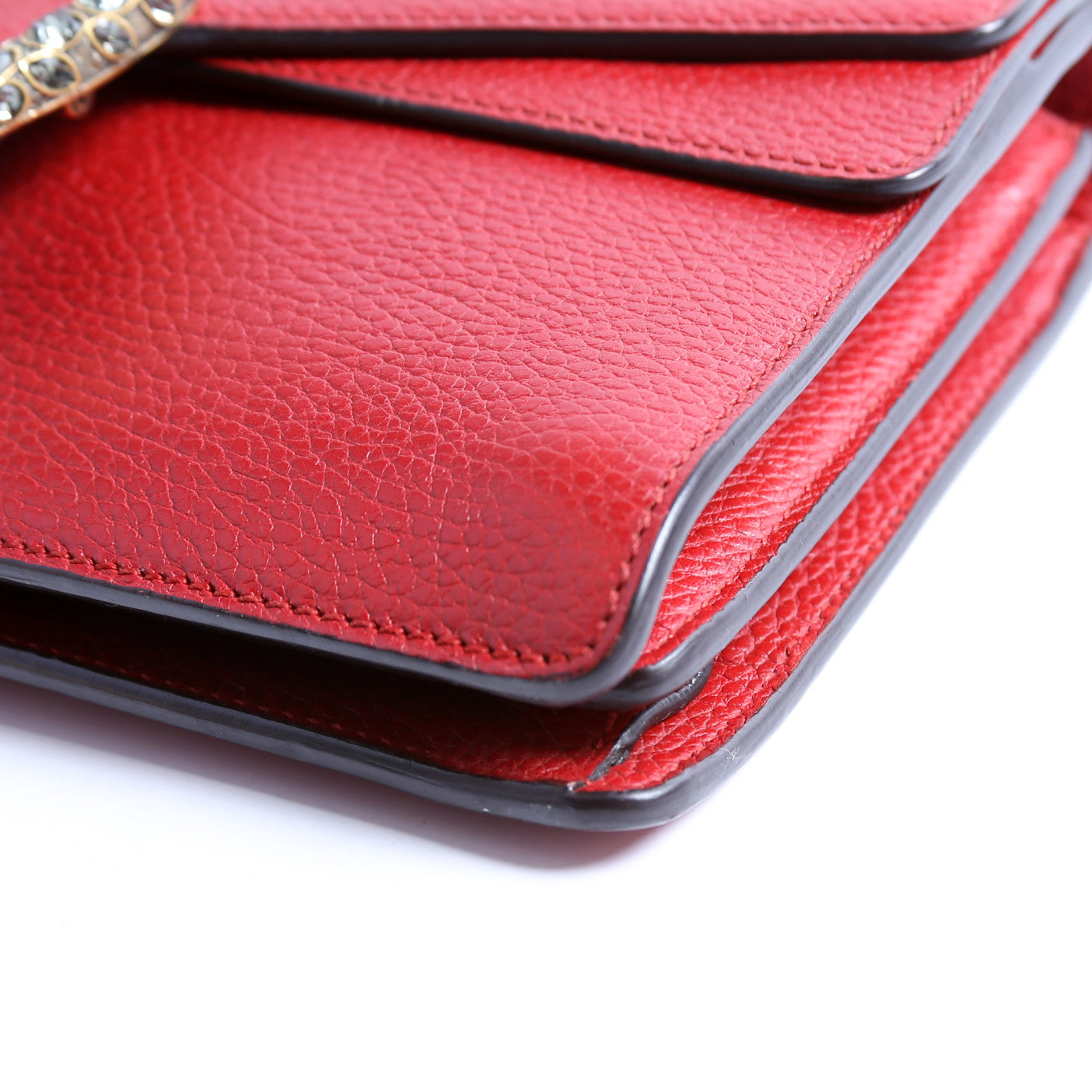 400249 Dionysus Leather Shoulder Small Red