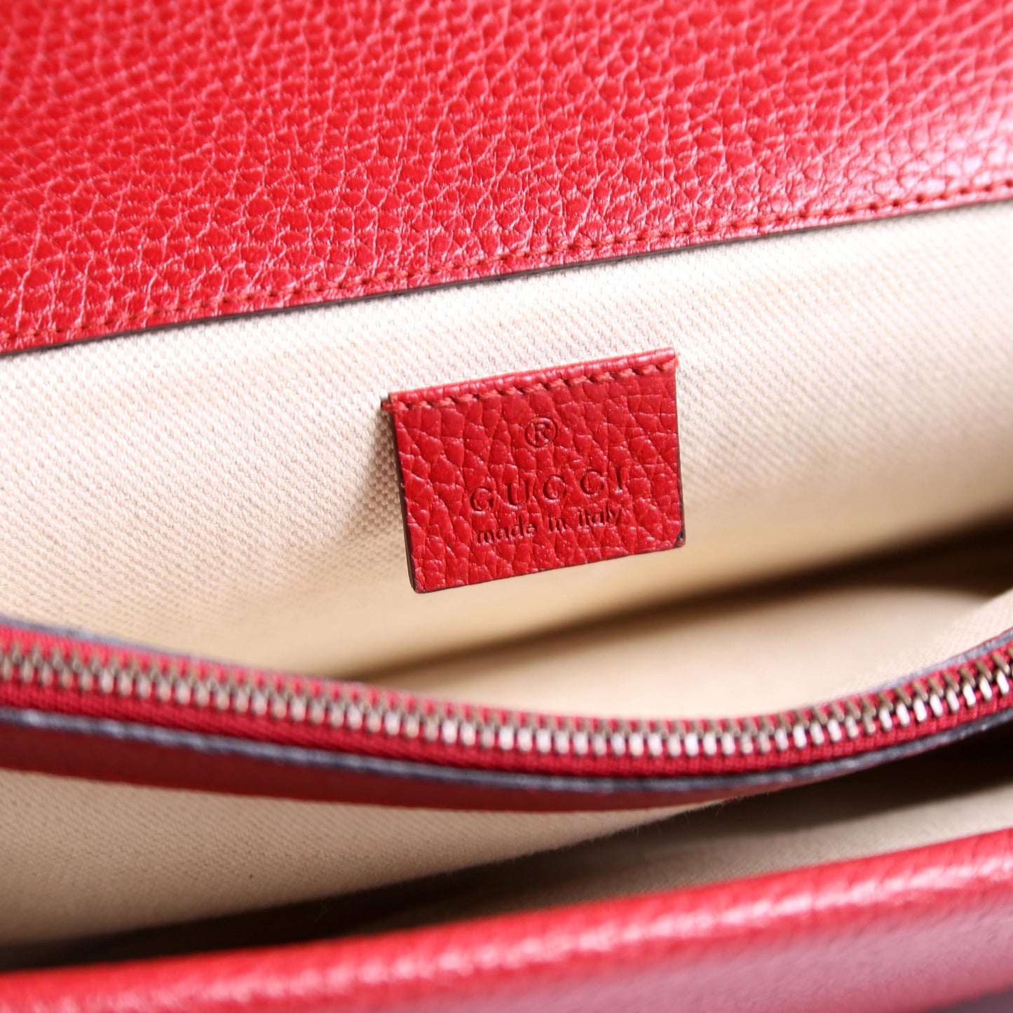 400249 Dionysus Leather Shoulder Small Red