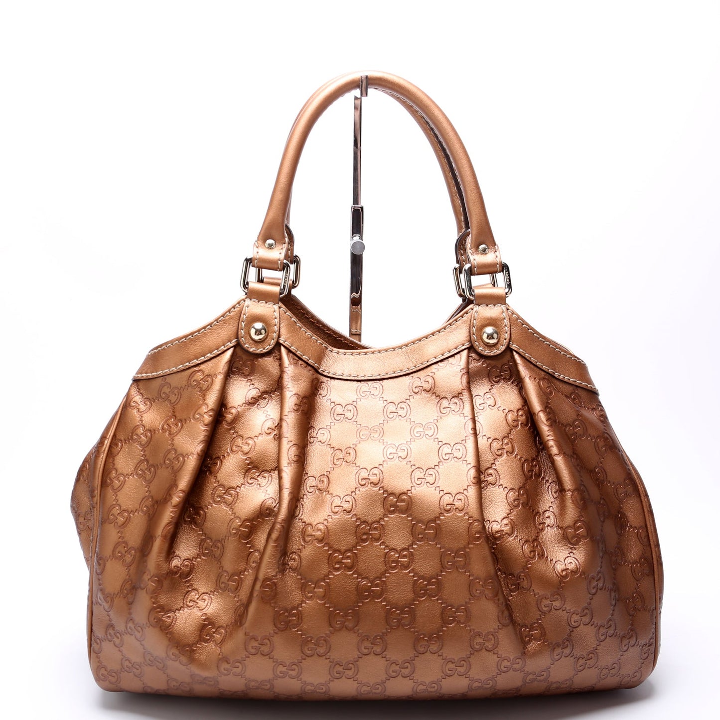 211944 Sukey GG Leather Medium Bronze