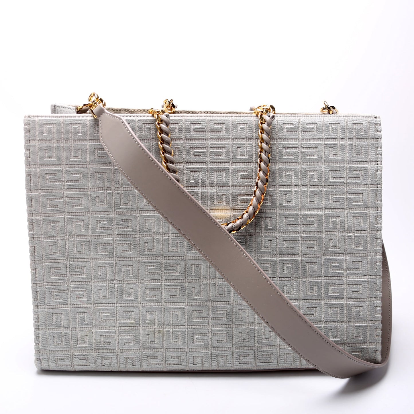 4-G Jacquard Medium Tote Grey