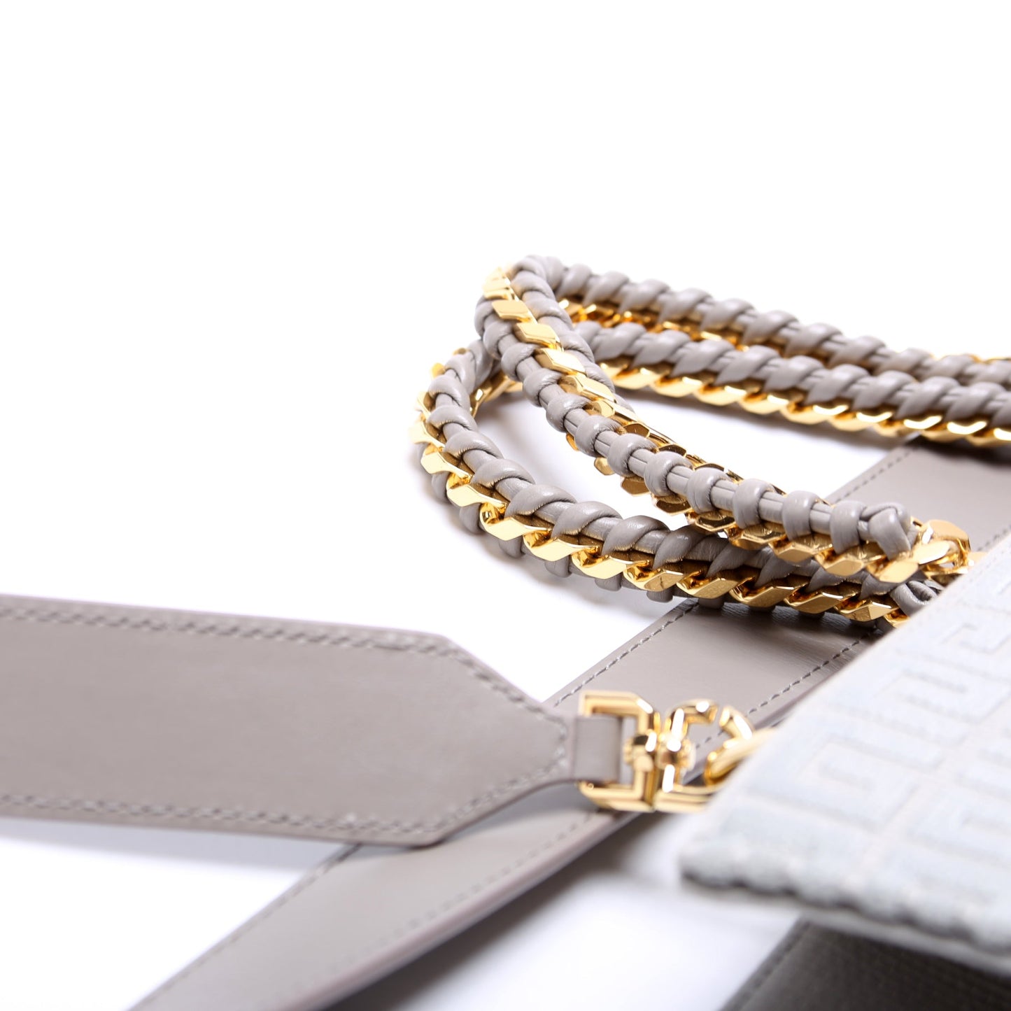 4-G Jacquard Medium Tote Grey
