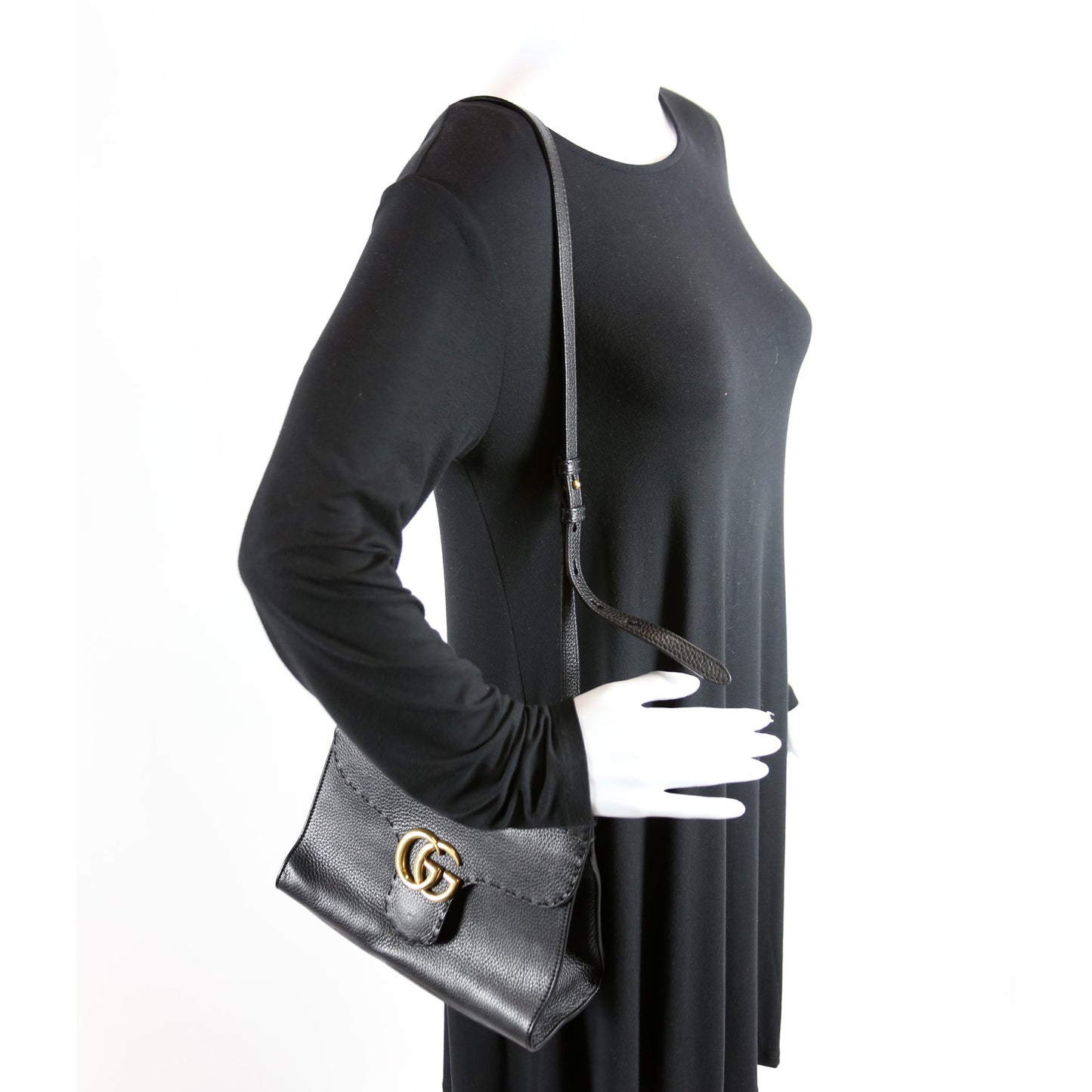 442622 Mini Marmont Top Handle Black
