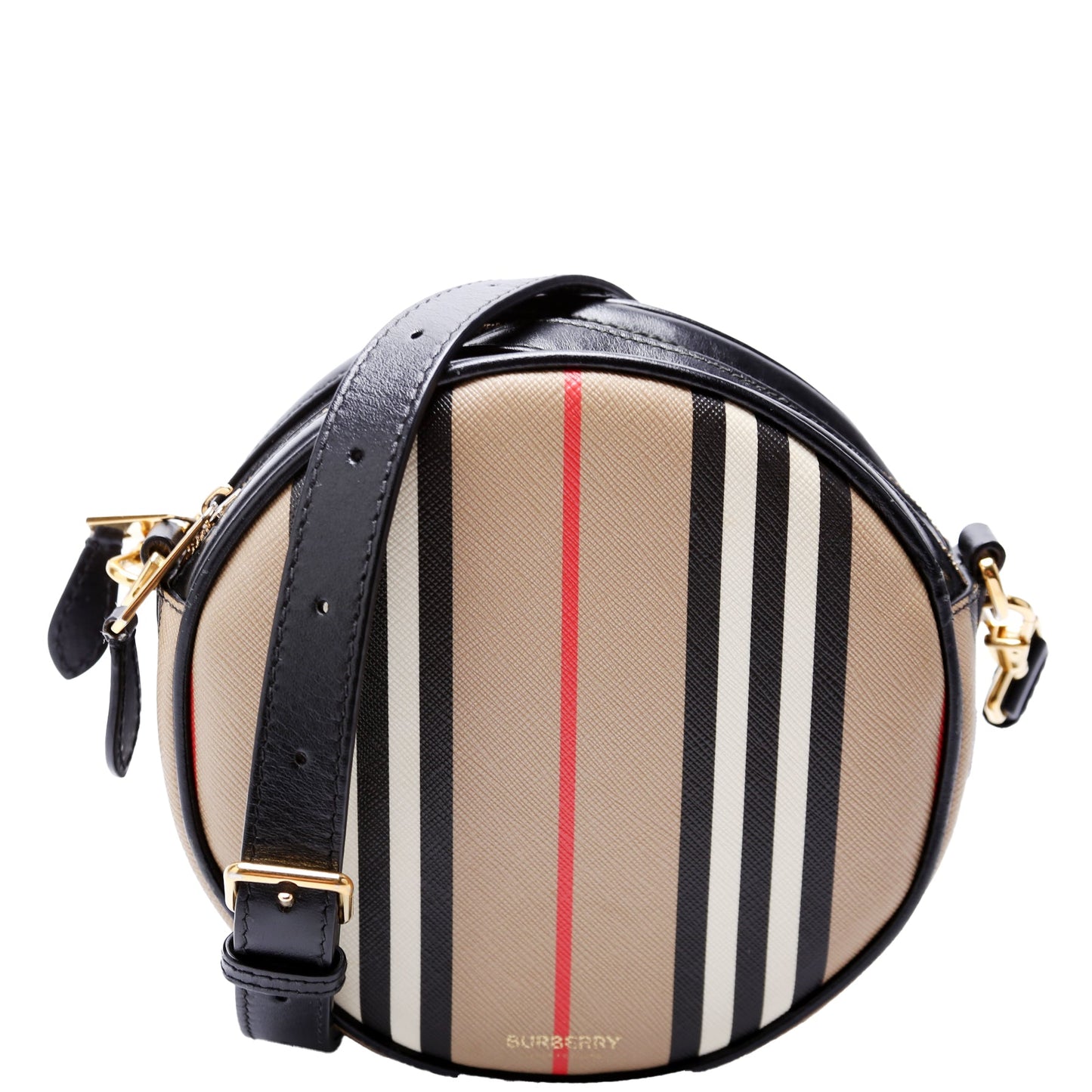 Louise Icon Stripe E-Canvas Crossbody Black
