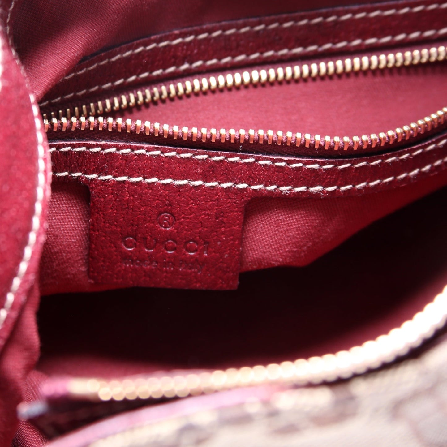 145826 Horsebit Canvas Creole Hobo Burgundy/Tan