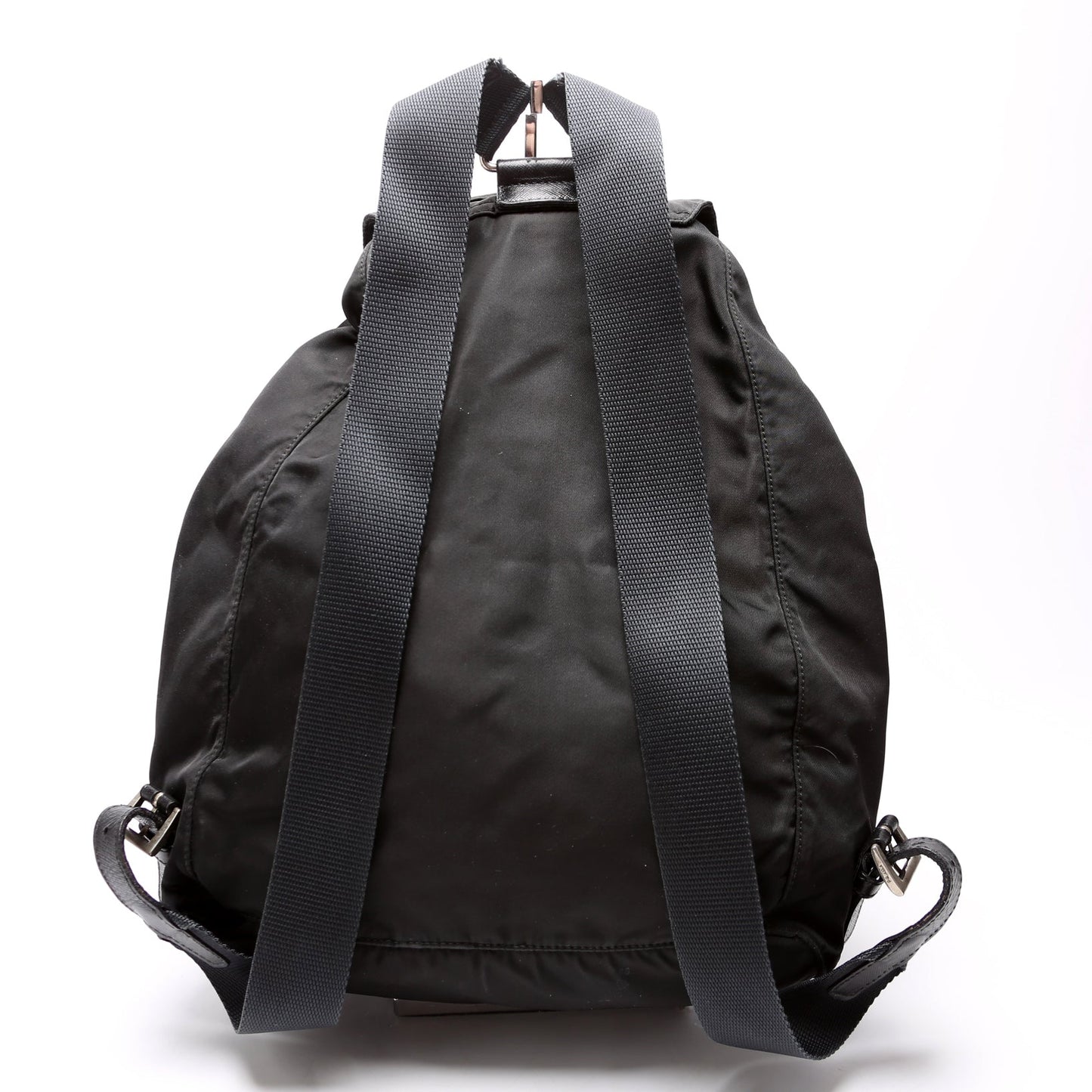 Flap Top Backpack Nylon Vintage Black