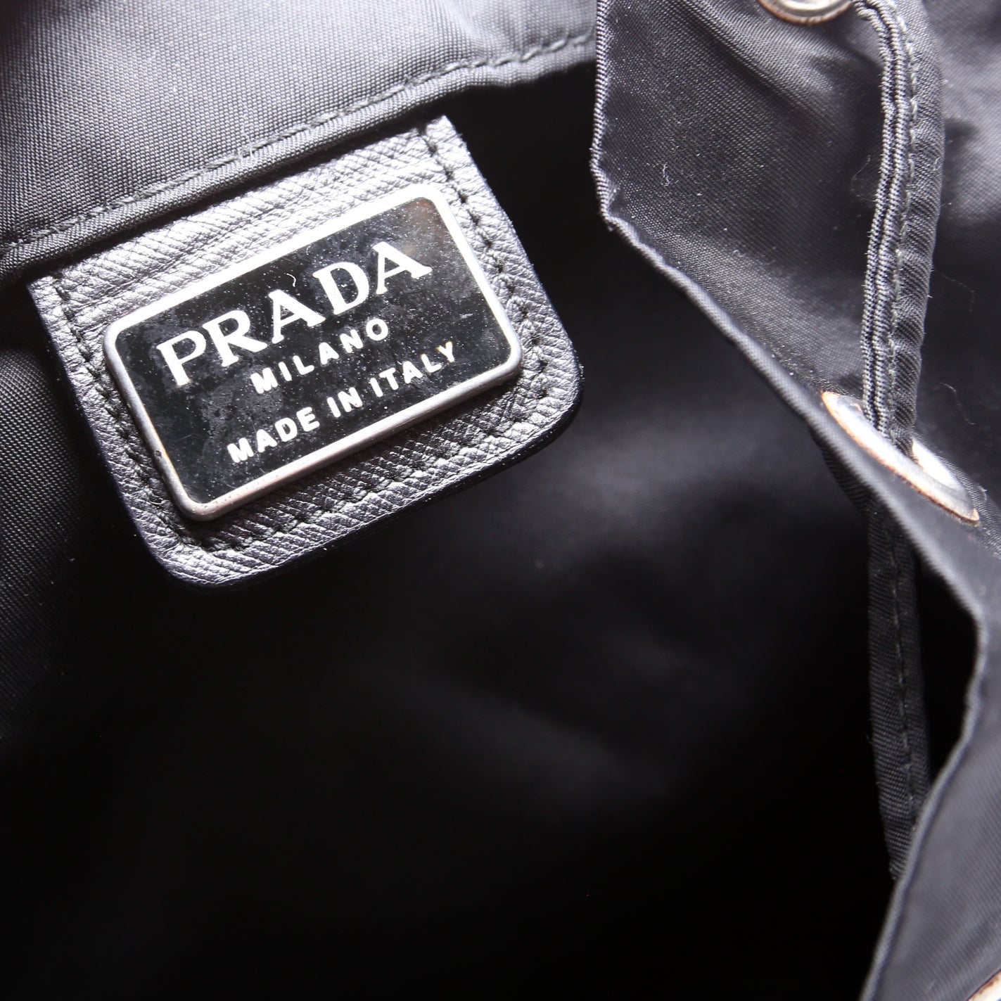 Flap Top Backpack Nylon Vintage Black