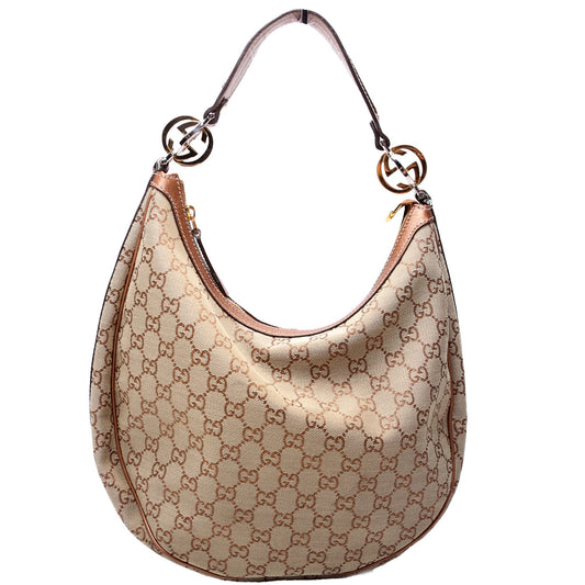 232962 GG Canvas Twins Hobo Brown/Tan