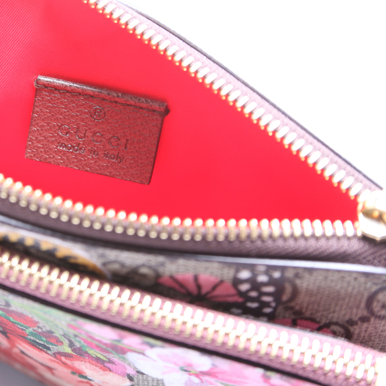 454111 GG Supreme Blooms/Bengal Double Zip Shoulder Bag Multicolor