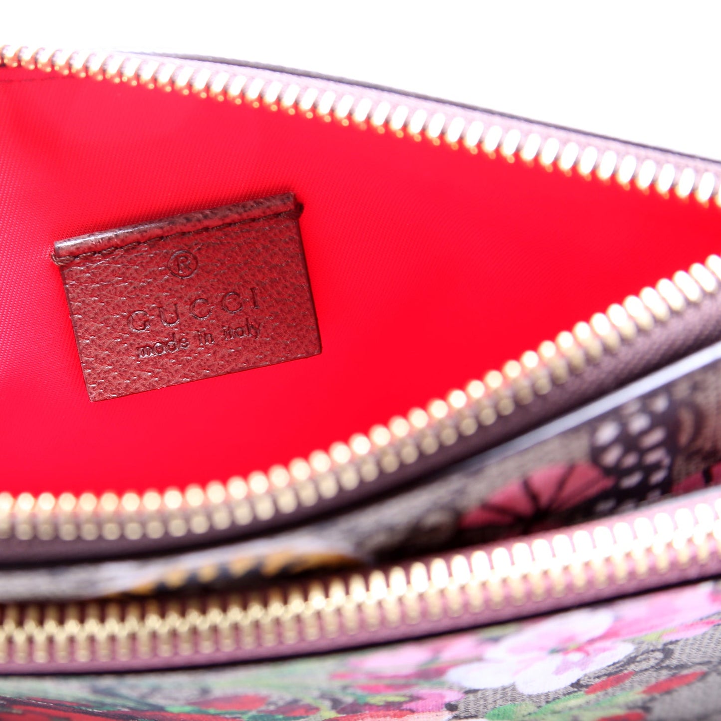 454111 GG Supreme Blooms/Bengal Double Zip Shoulder Bag Multicolor